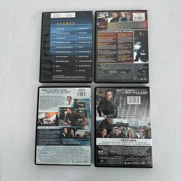 Jason Bourne DVD Movie Collection Lot of 4 Identity Supremacy Ultimatum - Picture 4 of 7